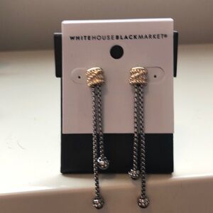 Brand new WHBM mixed metal with rhinestones earrings